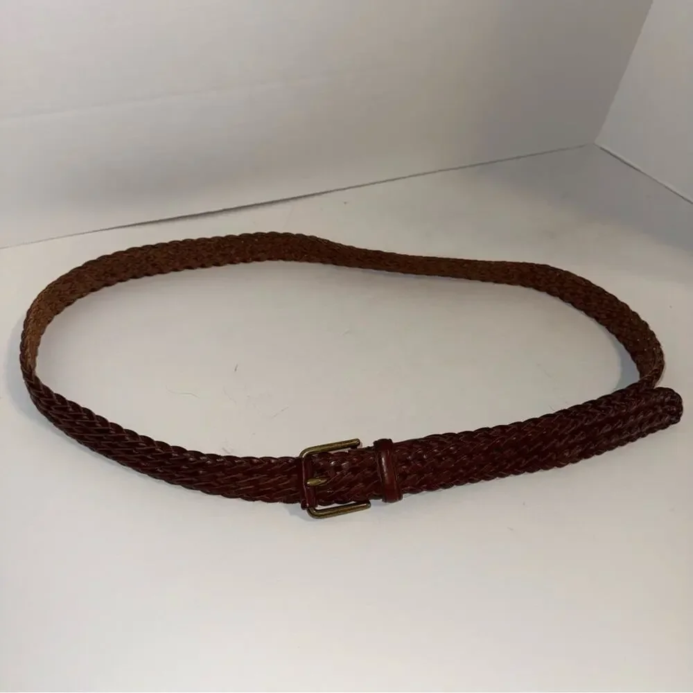 VINTAGE COACH leather braided classic work wear belt 40